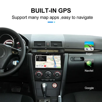 Android 10.0 Auto Multimedia Player Pentru Mazda 3 BK Mazda3 2004-2013 Autoradio Navigare GPS Camera WIFI Ecran IPS Stereo RDS