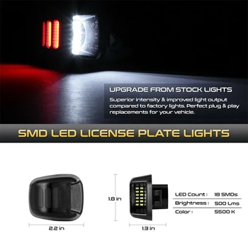 LED-uri auto de Înmatriculare, Luminile din Spate Lumina lămpilor din spate rezistent la apa pentru Nissan Navara D40 Frontieră Titan 2007-2016