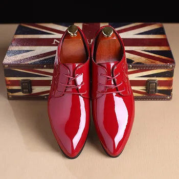 Pantofi eleganți pentru bărbați clasic din piele de Brevet de nunta pantofi barbati office coafor moda italiana barbati pantofi rochie din piele erkek 685
