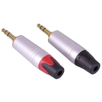 8pcs/4pairs jack de 3,5 mm conector 3poles placat cu aur jack audio de 3,5 mm conector max. 6mm fire rosu + negru culoare