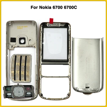 Noi 6700 Complete de Locuințe Caz Pentru Nokia 6700 6700C Mijloc Față Cadru Baterie Capac Spate Usa Spate Clasic engleză / Rusia Tastatura