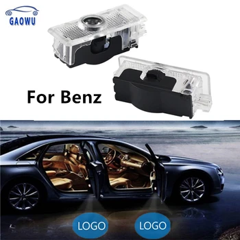 2 buc Benz Umbra Lumina de bun venit Lampă Logo-ul cu Laser Proiector Auto cu LED Pentru Mercedes Benz E-Class, B, C-Class, GLK R S V-class ML