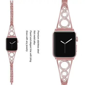 Femei Diamante trupa pentru apple watch curea de 38 de 42mm pentru apple watch band 44mm 42mm inoxidabil curea pentru iwatch servicii 6/5/4/3/2/1