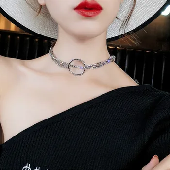 2019 Noua Moda Sosirea Femei Coliere Coliere La Modă Lanț De Metal Rotunde, Toate Compatibile Colier De Sex Feminin Coreeană Bijuterii