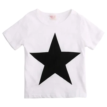Pudcoco de capital din SUA pentru Copii Copilul Baieti Star Short Sleeve T-shirt, Bluze Pantaloni Harem Costume de Haine Set