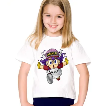 Anime-ul de Imprimare de desene animate pentru copii tricou pentru baieti de kawaii Drăguț Arale Copii Amuzante tricouri Copii Vară O-Neck tricou fata fete haine