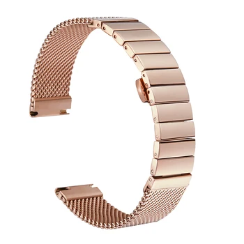 Universal Ceas Trupa Ușor 20mm Ceasuri Curea de Lux Solid Fluture Incuietoare Bratara pentru Barbati Femei Ceas de Înlocuire