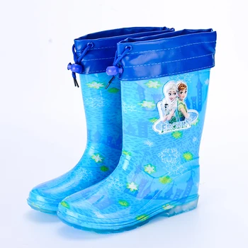 Noua printesa Disney congelate pentru copii cizme de ploaie din cauciuc pantofi desene animate bărbați și femei din PVC fete pantofi de apa dimensiune 26-38