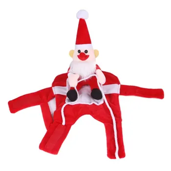 Noutatea Câine Santa Costum Vesta Animale De Companie Roșu De Crăciun De Echitatie Rochie De Îmbrăcăminte Cald Petrecere Îmbrăcat Cosplay Îmbrăcăminte Amuzant Haine Cald