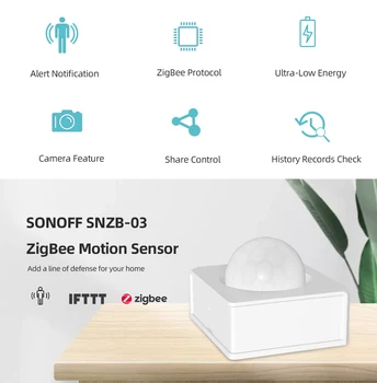 Sonoff ZigBee Mișcare Senzor/Detector de SNZB-03 Senzor Inteligent Corpul Uman Infraroșu Senzor Inteligent de a Lucra Acasă Cu SONOFF ZBBridge