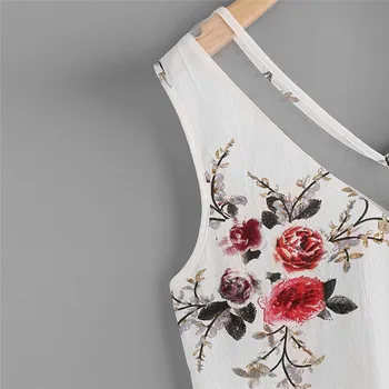 Dropship Femei Șifon Bluza Floral Casual Bluza fără Mâneci 2018 vara topuri de Moda D10 jun1318