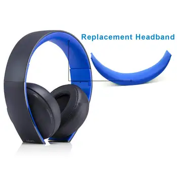 Upgrade tampoanele de Înlocuire pentru Sony Gold Wireless Headset PS3 PS4 7.1 Virtual Surround Sound CECHYA-0083 Căști (Albastru)