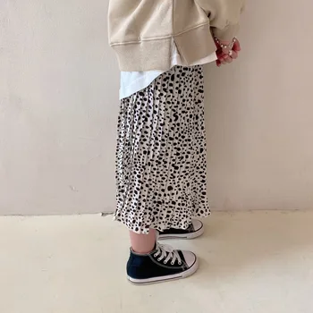 Fetelor Purta 2020 Toamna și Iarna Nou Japonez Sifon Leopard Print Fusta Plisata Fusta