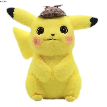 28cm Pikachu Jucărie de Pluș Jucărie Umplute Detectiv Pikachu Japonia Anime Jucarii de Plus Pentru Copii