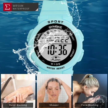 SUMTOCK Albastru de Moda Sport de sex Feminin Digitale Ceasuri Cronograf Fata de Femei Ceas Digital relojes digitales mujer în aer liber