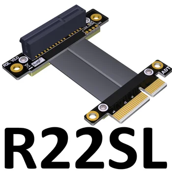 PCIe 3.0 x4 Cablu de Extensie PCI Express 4x Grafică SSD Extender Riser Card de Cabluri Vertical de 90 de Grade pcie gen3.0 32gbps