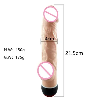 Moale Vibrator Realist cu Penisul Jucarii Sexuale pentru Femei Vagin Masaj Multi-viteza Vibrator Stimulator Clitoris Puli G-spot Vibratoare