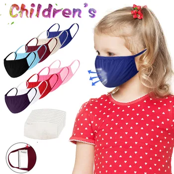 Copii Culoare Solidă Respirabil Lavabile Refolosibile 10BUC masca Și 15 BUC Filtru de Culoare Solidă masca Reutilizabile masca
