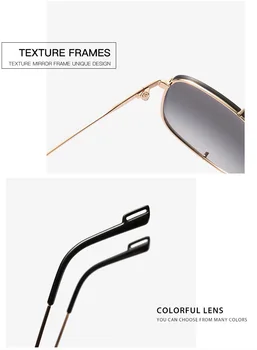 Noul Brand de Moda Pătrat Bărbați ochelari de Soare Cadru Mare Modă Metal Aviației Fara rama Femei UV400 ochelari de Soare Oculos De Sol