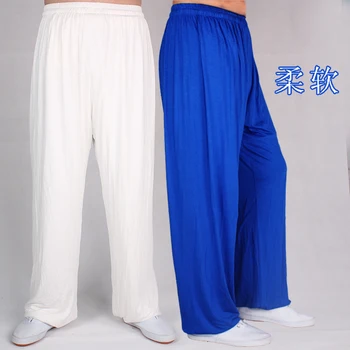 Modal pantaloni de Yoga Taiji arte martiale pantaloni Fitness pantsKung Fu Trunchiate Pantaloni de Funcționare Pantaloni Bărbați Femei