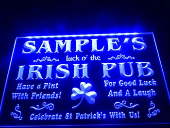 DZ052 - Nume personalizate Personalizate Luck o' Pub Irlandez St LED-uri Lumina de Neon Semn stea semn decor acasă meserii