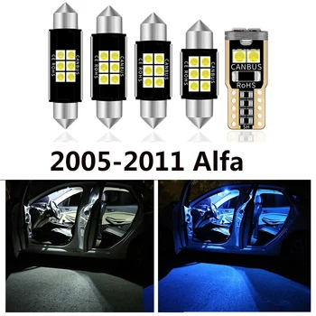 14pcs Interior Alb Becuri cu LED-uri Pachet Kit Pentru Alfa Romeo 159 2005-2008 2009 2010 2011 Harta Dom Portbagaj Lampa Iceblue Lumina
