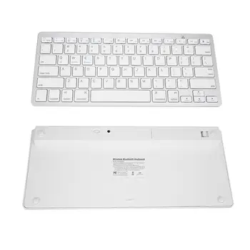 Argint Ultra-slim 78 Chei Wireless Bluetooth Tastatură Pentru Aer pentru ipad Mini pentru Calculator Mac, PC, Macbook iBook