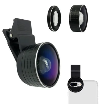 20X Obiectiv Macro se Adaugă HD 128 Gradul Super-Obiectiv cu Unghi Larg 2 IN 1 aparat de Fotografiat Telefon Mobil Lentile de kituri Cu Dual aparat de Fotografiat Telefon Mobil Clip