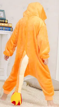 Kigurumi Copii Pijamale Charmander De Desene Animate De Animale Onesie Animal Dinozaur Pijamale Baieti Fete Petrecere De Iarna Moale Sleepwear Costum Cald