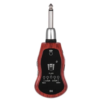 B6 Chitara Amplificator pentru Căști Mini Plug Chitara Amplificator Bluetooth Reîncărcabilă Electrice de Călătorie de Buzunar Chitara(Culoare Mahon)