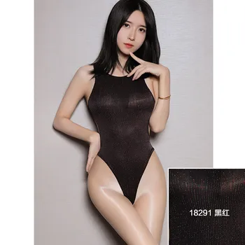 Femei Elastice Cu Dungi Costume Femei Sexy Backless Fierbinti Erotice Solid One Piece Body 2020 Nouă Grilă Tesatura De Costume