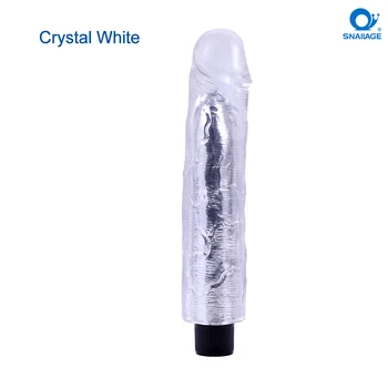 SNAILAGE Nou model de simulare penisul masturbari sex feminin dispozitiv transparent cristal vibratoare penis supradimensionat penis