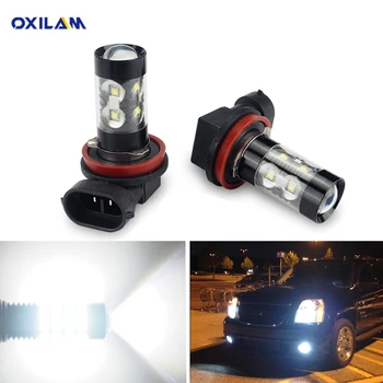 OXILAM H11, H8 LED Pentru Toyota Corolla, RAV4 Yaris Prius, Camry Avensis Highlander Prado H10 9006 HB4 H3 Becuri cu LED-uri Lumini de Ceata Auto