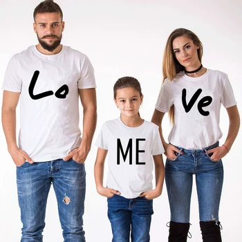 MĂ IUBEȘTI Familia de Potrivire Haine Părinte-copil, Tata Mama Copii Baby Girl Boy Pulover Top T-shirt Familia Copii Îmbrăcăminte Copil