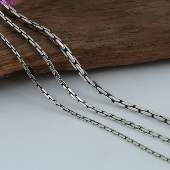 BOCAI Simplu din Argint S925 Colier pentru bărbați și femei Argint Ornament argint Thai bambus colier de cuplu clavicula lanț