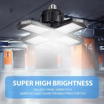Garaj Lumina 60W 6000 Lumeni-Super Luminos Deformabile Lumina Plafon AC85-265V Pliere Patru Frunze de Deformare Lampa Pentru Acasă
