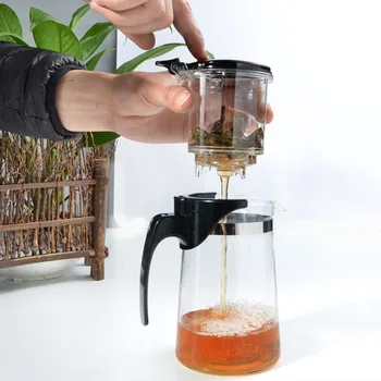 Fierbinte de vânzare 500ml-1000ml de sticlă rezistente la căldură internă ceainic aplicabile cu birou filter bubble ceai oală portabil kung-fu cup