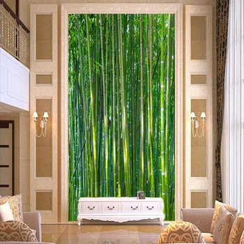 Personalizat Murale 3D Tapet Bambus Pădure, Natură, Peisaj Camera de zi Dormitor Auto-Adeziv rezistent la apa Papel De Parede 3D Autocolant