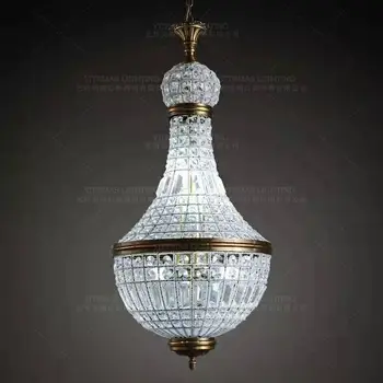 Retro Vintage Cristal Picături de Lumină LED E14 Candelabre MARE IMPERIU European STIL lustru candelabru de Iluminat pentru camera de zi