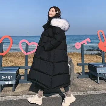 Cotday Bumbac Timp Liber Gros Cu Glugă De Blană Căptușit Coreea Stil Lady Alb 2020 Nou Casual Calde De Iarnă Pentru Femei Hanorac Straturi