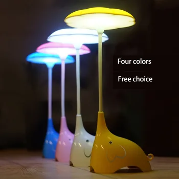 Elefantul Reîncărcabilă Dormitor Veghe Veioza cu LED-uri Touch Dimmer Lampa de Masa Baby Lapte Lampa