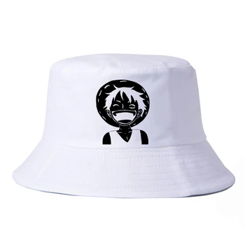 One Piece Luffy Pirat Pălărie de Paie pălărie găleată de modă în aer liber, pescuit șapcă de pescar de Agrement pălărie de soare Bazinul capac