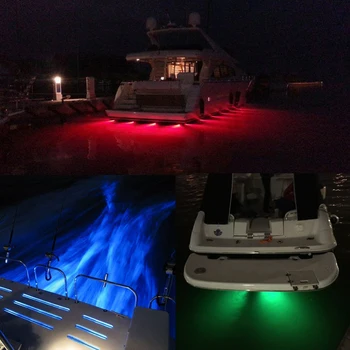 LED Subacvatic Barca lampa led-Dop de Scurgere de Lumină cu conector 27W rezistent la apa IP68 Culoare RGB Iaht Marin 1800LM pentru pescuit