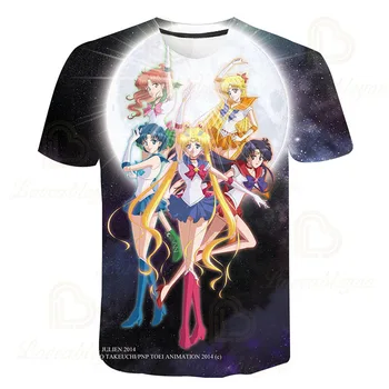2020 Nou Sailor Moon T Shirt de Imprimare 3D Anime de Moda Hip Hop Topuri Harajuku Cool Tricouri Barbati Femei Copii Mamoru Chiba Streetwear