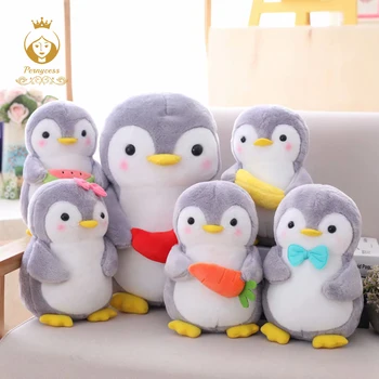 1BUC 25/45cm Creative Îmbrățișarea Fructe Pinguin de Pluș, Jucării Umplute Kawaii Software Cuplu Pinguin de Pluș Păpușă Jucărie pentru Copii Decor Acasă