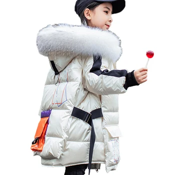 -30 Cald rusă jacheta de iarna pentru fata Jos 2020 Copii de Moda Adolescent Îmbrăcăminte exterioară fata Snowsuit hanorac Copii Haina de Iarna 5-12Y