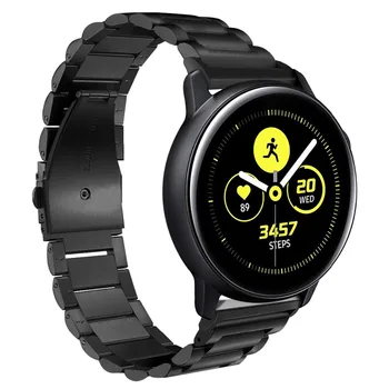 Curea 20mm Pentru Samsung Galaxy Watch Active Stras din Otel Inoxidabil Curea din Metal Benzi Pentru Samsung Gear S2 classic Watch 92005