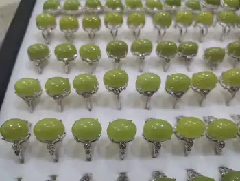 Naturale, stralucitoare verde jad inel cu 925 inele de argint 925 inel luminos de piatră pentru femei bijuterii jad jadeit-o singură bucată