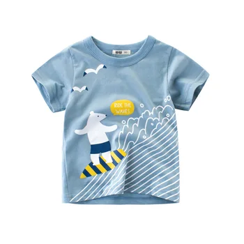 Copiii de Vara cu Maneci Scurte T-shirt, Bluze Casual Haine Copii Baieti Desene animate T-shirt de Imprimare de Animale pentru Copii din Bumbac Tricou Pentru Fete