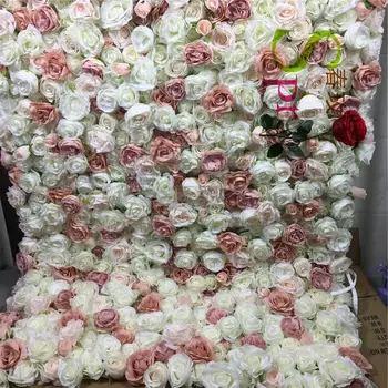 SPR Decorative Roll-Up Mătase Artificială de Flori de Trandafir Perete Fundal Panou Pentru Decor Nunta